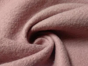Luxury 100% Boiled Wool Fabric Material DUSTY PINK - Picture 1 of 2