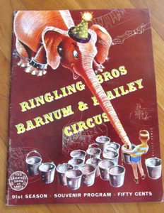1961 Ringling Bros Barnum Bailey Zirkus Magazin Programm Fotos Geschichten alte Anzeigen - Bild 1 von 12