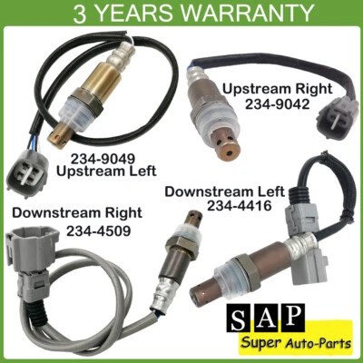 Sensor de oxígeno aguas arriba + aguas abajo 4 piezas para Lexus RX350 3,5 L V6 2010 2011 2012 Foto 1 de 4