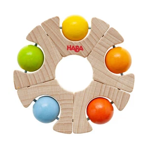 HABA Clutching Toy Ball Wheel Wooden Baby Toy (Made in Germany) - Picture 1 of 5