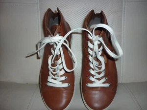 Sneaker Ecco Leder cognac braun Gr.36 Knöchel hoch Turnschuhe - Bild 1 von 6