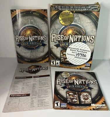 Rise of Nations: Gold Edition (PC, 2004) -  Game, Box, Manual/Inserts - Image 1 of 4