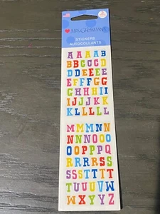 Vintage Mrs. Grossman's Strip Block Alphabet ABCs Colorful Acid Free Stickers - Picture 1 of 3