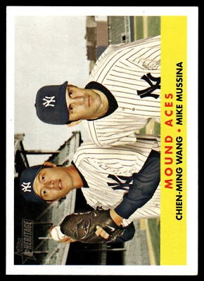 2007 Topps Heritage #334 Mound Aces (Chien-Ming Wang / Mike Mussina) Card - Image 1 of 2
