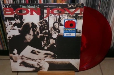 BON JOVI CROSS ROAD THE BEST OF RED COLOR LP LIVIN ON A PRAYER KEEP THE FAITH - Image 1 of 4