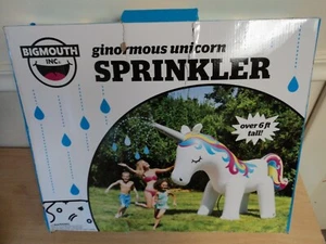 BigMouth EINHORN OUTDOOR WASSERSPRINKLER Garten Spielzeug über 6 Fuß hoch aufblasbar NEU - Bild 1 von 8