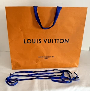 LOUIS VUITTON Authentic Large Orange Tote Gift Shopping BAG 19 x 16 x 9 + BAND - Bild 1 von 14