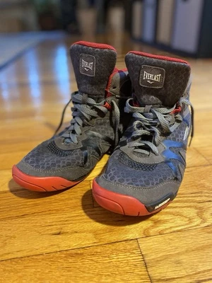 Everlast Men's PIVT High Top Michelin Boxing Shoes Size 10 43 Gray Red - Image 1 of 4