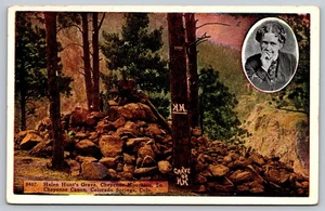 Postcard Colorado Springs Helen Hunt's Grave Cheyenne Mountain Canon Ramona CO - Picture 1 of 2