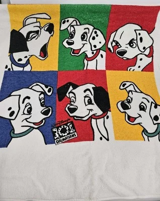 New Vintage Disney 101 Dalmatians Beach Pool Bath Towel Westpoint  FLAW READ - Image 1 of 4