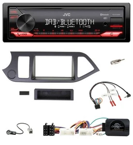 JVC DAB Lenkrad Bluetooth USB Autoradio für Kia Picanto ab 2011 ohne Start-Stop - Bild 1 von 10