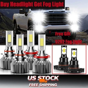 Combo Faro LED Alto Bajo + Kit Bombillas Antiniebla Para GMC Sierra 1500 2007-2013 - Imagen 1 de 11