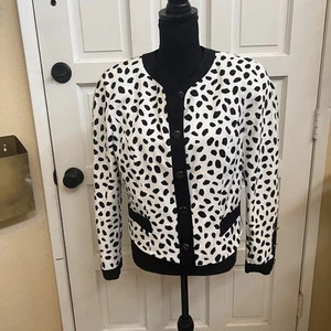 Vintage Louis Feraud Jacket Blazer 80s 90s Style Retro Pin Up Cotton Classy Sz 8 - Picture 1 of 10