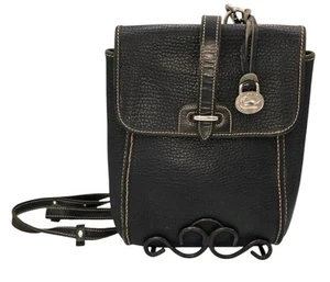 Borsa a tracolla/zaino Dooney & Bourke equitazione - pelle AWL nera vintage - Foto 1 di 7