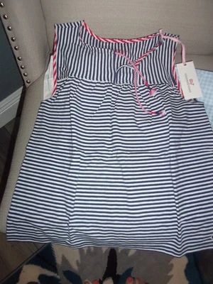 Top a rayas sin mangas para niña Vineyard Vines talla 10/12 Foto 1 de 2