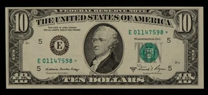 FR 2026-E* $10 1981 A Federal Reserve Note US - Star Note - VF/XF - SKU-CA1389 - Picture 1 of 2