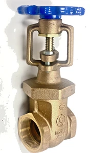 2” NPT Brass Gate Valve Fire Main OS&Y UL Listed - Picture 1 of 6