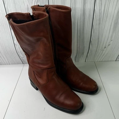 Botas altas vintage Martino Canadian de cuero de becerro para mujer 10 marrón  Foto 1 de 4