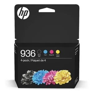 HP 936 Ink Cartridge 4-Pack Black Cyan Magenta Yellow Genuine OEM (6C3Z5LN) - Imagen 1 de 6