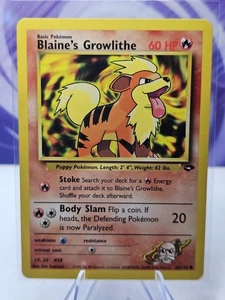 Blaine's Growlithe 62/132 Common Gym Heroes Pokémon Card - Picture 1 of 2