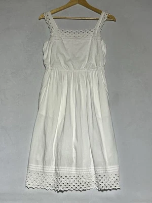 Anthropologie Maeve Dress Small White Eyelet Square Neck Coastal Cottage - Image 1 of 4