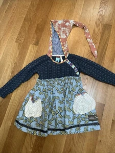 Matilda Jane Wild Flowers All Seasons Girls Floral Dress Size 4 - Picture 1 of 9