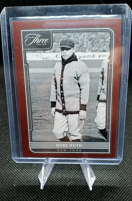 Babe Ruth 2022 Nº 1 Panini Tres y Dos Yankees de Nueva York 2/3 RARA CAMISETA PARTIDO Foto 1 de 3