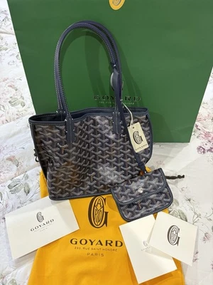 Bolso de Mano Goyard Mini Anjou TOTALMENTE NUEVO en Azul Marino Foto 1 de 4