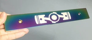 RAINBOW NEO CHROME BOXER PISTON ENGRAVED LICENSE PLATE DELETE FITS WRX STi - Bild 1 von 1