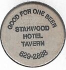 Stanwood Hotel Tavern & Card Room, Washington, One Beer, Token, Wooden Nickel