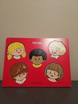 Vintage American Toy Moods 5 Piece Wooden Puzzle 29140 - Image 1 of 4