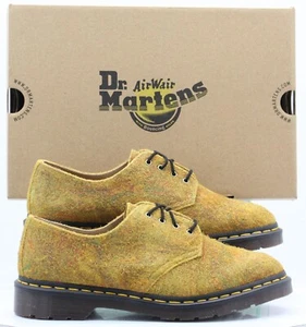 DR MARTENS SMITHS UNISEX MARBLED HAIRY SUEDE SHOES BROWN MUSTARD RRP £150 AD - Picture 1 of 9