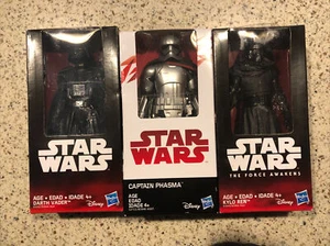 3-Star Wars- Darth Vader -KYLO REN- CAPTAIN PLASMA 6" Figurine The Force Awakens - Picture 1 of 9