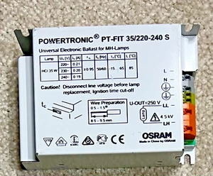 Osram Powertronic PT-FIT 35/220-240 S Electonic 1x35w Metal Halide Ballast - Picture 1 of 3