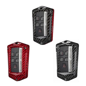 Auto Schlüsselanhänger Cover Case für Jaguar Kohlefaser Anti Kratzer Dekorative Schlüsselschale - Bild 1 von 9