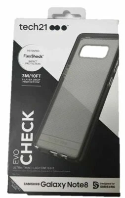 Funda Tech21 Evo Check Series para Samsung Galaxy S8-S8+/Note8 negra ahumada/transparente Foto 1 de 4