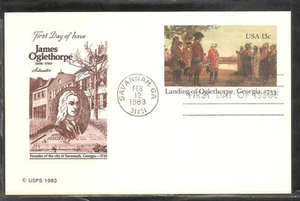 US SC # UX98 James Edward Oglethorpe FDC. Artmaster Cachet - Picture 1 of 1