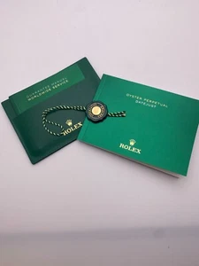 New Genuine Rolex Datejust Booklets, Warranty Wallet & Green Hangtag (English) - Picture 1 of 6