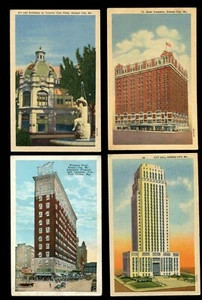 POSTALES VINTAGE DE KANSAS CITY, MISSOURI Y KANSAS - SIN PUBLICAR - LOTE DE 8 - Imagen 1 de 4
