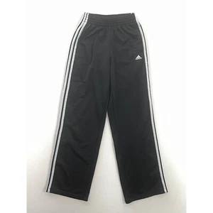 Adidas Men Activewear Jogger Pants Black White 3 Stripe Straight Leg Pants S - Picture 1 of 8