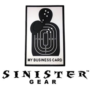 PARCHE DE PVC SINISTER GEAR ""TARJETA DE VISITA - Imagen 1 de 1