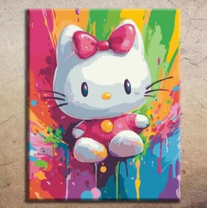 Premium Quality Paint By Numbers Kit: Cute Cat. KitArtUS - Picture 1 of 2