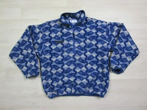 Vintage 90s Columbia Southwest Aztec Fleece Pullover Jacket Womens L Made in USA - Picture 1 of 10