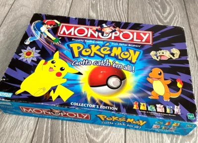 Rare Pokemon Monopoly Board Game Collectors Edition 1999 Vintage - Image 1 of 4