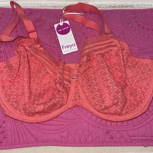 New Women's FREYA AA5641 Sunkissed Coral Viva Side Support Bra Size 34i NWT - Picture 1 of 8