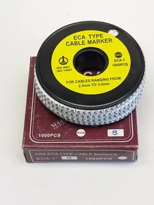 1000 x KSS ECA Type Cable Marker ECA-I ECA-1 Chevron Cut 12-18 AWG Number 5 - Picture 1 of 4
