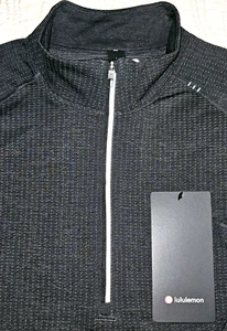 NEW LULULEMON, MENS LARGE, METAL VENT TECH 1/2-ZIP PULLOVER⚫SWEATER-MSRP $118.00 - Picture 1 of 24
