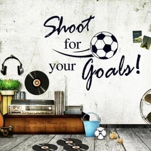 Boys Kids Football Wall Decals Vinyl Mural Kids Room Decor Sticker UK - Picture 1 of 11