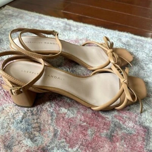 Loeffler Randall Gracie Sandale mit Schleife und Absatz Größe 7 6,5 neutral - Bild 1 von 7
