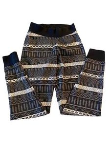 The North Face Leggings Full Length Black Gray White Abstract Print Women's S - Picture 1 of 6